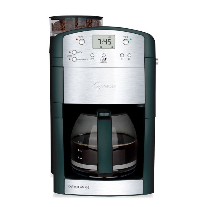 CoffeeTEAM GS Coffee Maker/Conical Burr Grinder Capresso