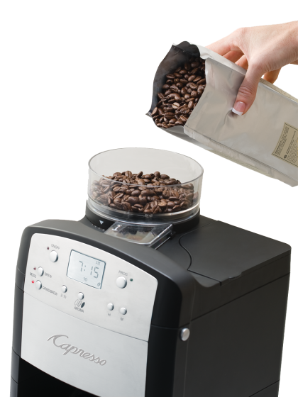 Capresso CoffeeTEAM PRO Plus Thermo Cafetera de café americano automática  con molino integrado
